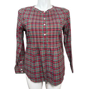 Vineyard Vines Women’s Size 12 Plaid Button Front Blouse with Cashmere